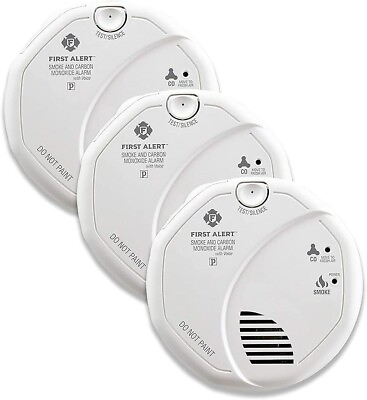 #ad FIRST ALERT Alarm SCO5CN Combinsatoin Smoke CO Detector 3 Pack $97.00
