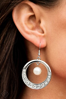 #ad The Icon Ista White Earrings Paparazzi New $3.00