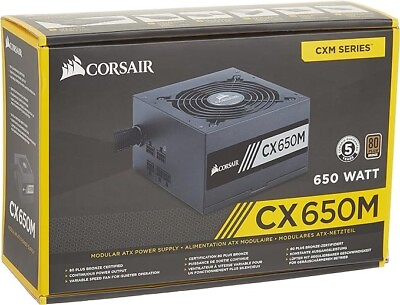 #ad CORSAIR CX650M Semi Modular Low Noise ATX Power Supply 80 Plus Bronze CP 9020103 $74.95
