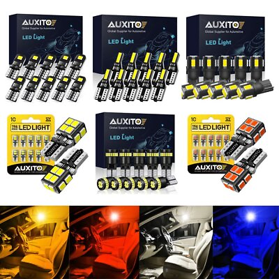 #ad 10x AUXITO T10 Wedge LED Interior License Plate Light Dome Bulb 192 168 194 2825 $8.07