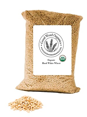 #ad Good Word Organics Hard White Wheat Certified Organic Non GMO 5 lbs Grain $22.99