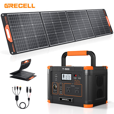 #ad GRECELL 500W Power Station Portable Generator 200W PRO Foldable Solar Panel US $551.99