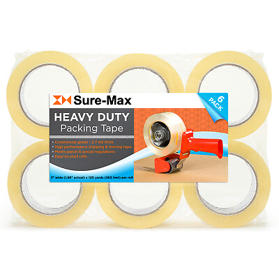 2quot; Heavy Duty 2.7mil Clear Shipping Packing Moving Tape 120 yards 360#x27; ea $64.99