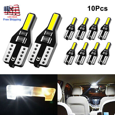 #ad 10X T10 194 168 CANBUS LED License Plate Interior Wedge Light Bulbs Super Bright $7.80