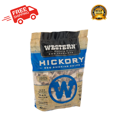 #ad Western Premium BBQ Products Hickory BBQ Smoking Chips 180 Cu in New USA $5.50