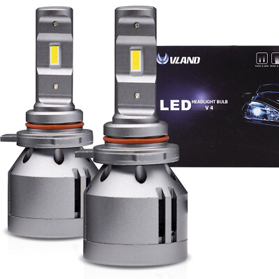 #ad 2x 9012 HIR2 LED Headlight Bulbs Conversion Kit 6500K High Low Beam Bright White $25.99