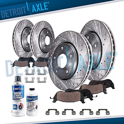 #ad AWD Front Rear Drilled Disc Rotor Brake Pads for Dodge Charger Challenger Magnum $218.06