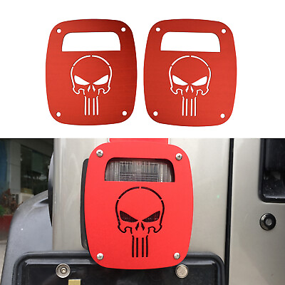 #ad 2Pcs Rear Tail Light Protector Cover Guards For Jeep Wrangler 1997 2006 TJ New $19.88