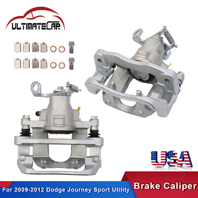 #ad Pair Rear Brake Calipers w Brackets For 2009 2012 Dodge Journey Sport Utility $69.88