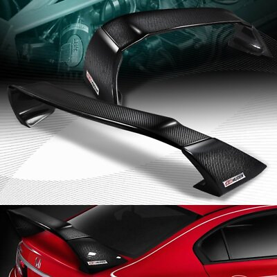 #ad REAL CARBON FIBER MUGEN STYLE REAR TRUNK SPOILER WING FIT 12 15 HONDA CIVIC 4DR $294.95