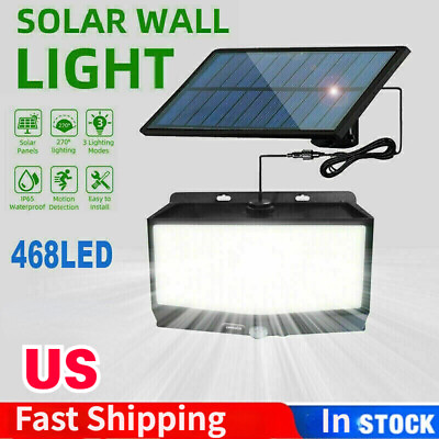 #ad LED Split Solar Wall Light Motion Sensor Garden Yard Street Wall Lamp Waterproof $9.99