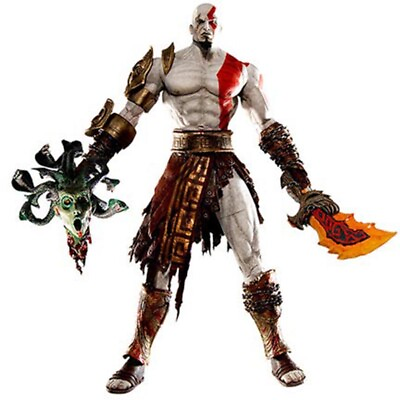 #ad Neca God of War 2 Kratos Golden Fleece Armor Medusa Head 7quot; Game Action Figure $27.99