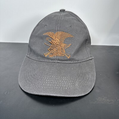 #ad #ad NRA Gilded Eagle Baseball Hat Cap Embroidered Gray amp; Orange Logo Adjustable $4.47