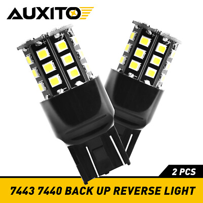 #ad AUXITO 2X 7443 7440 6000K White LED Bulb Back Up Reverse Light Turn Signal Light $11.39