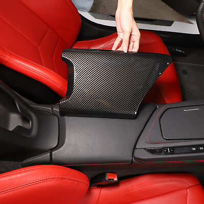 #ad #ad ABS Carbon Fiber Interior Center Armrest Trim Cover For Corvette C8 2020 2023 $71.99