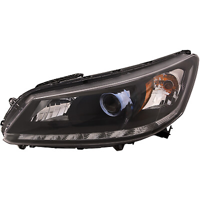 #ad Headlight For 14 15 Honda Accord Fits Hybrid Model CAPA Halogen Left Driver $296.52