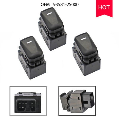 #ad 3 PCS Power Window Switch 935812S000 Fit For 2010 2015 Hyundai Tucson Rear Door $19.13