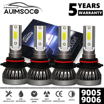 #ad 4x LED Headlights Lights Bulbs Kits For 1996 2020 Chevy Express 1500 2500 3500 $29.98