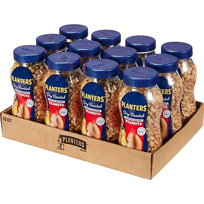 #ad PLANTERS Lightly Salted Dry Roasted Peanuts 16oz Case of 12 Pack $29.99