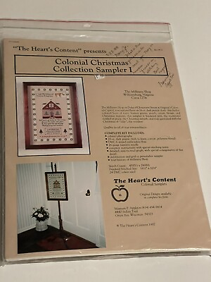 #ad Rare Hearts Content Sampler Kit Colonial Christmas Collection Signed Message $75.00