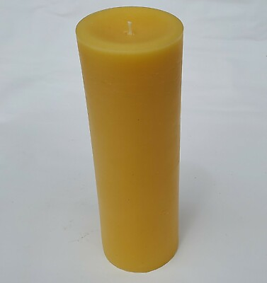 #ad 3quot; wide Pure Beeswax pillar Candle Choose 4quot; 6quot; 9quot;. Burning time 55 80 125 $26.89