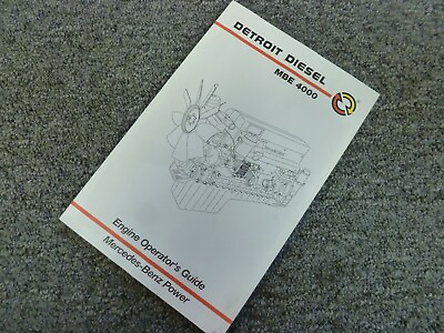 #ad 2008 Detroit Diesel Mercedes Benz MBE 4000 Engine Operator Maintenance Manual $44.94