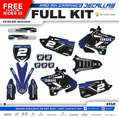 #ad YAMAHA YZ 125 YZ 250 2015 2016 2018 2021 MX Graphics Decals Stickers Decallab $149.99