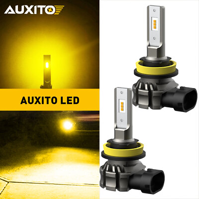 #ad 2x AUXITO H11 H8 H9 LED Fog Light Bulbs Driving Lamp DRL Yellow 3000K High Power $28.99