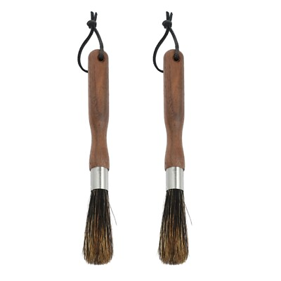 #ad 2X Machine Brush Wood Handle Pig Bristle Dusting Espresso Brush for Barista W2M5 AU $24.99