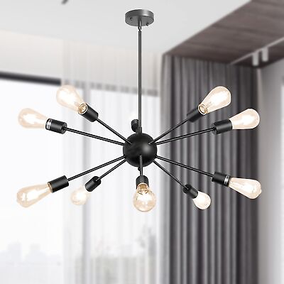 #ad Sputnik Chandeliers 10 Light Modern Dining Room Light Fixture Adjustable Hei... $69.49