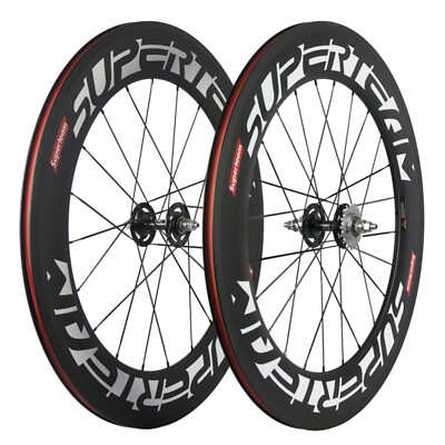 #ad Superteam 50mm 88mm Fixed Gear Carbon Wheelset Carbon 700C Clincher Track Wheels $358.00
