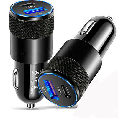 2 Port PD USB C Fast Charging Car Charger Adapter For iPhone 14 13 12 11 Samsung $5.69