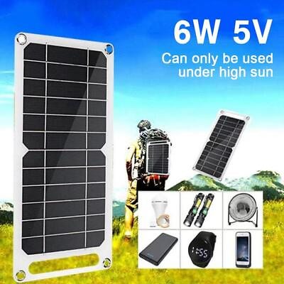 #ad Solar Power Charger Charging Panel Board 5V 6W USB Solar Module Portable $14.45