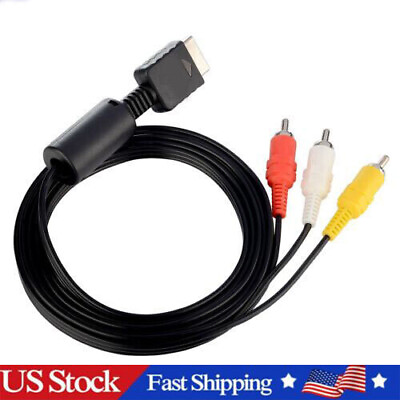 #ad New 6 Feet RCA AV Audio Video Composite Cable Cord for Sony PS1 PS2 PS3 PS3 Slim $4.98