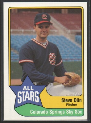 #ad Steve Olin 1989 Triple A All Stars CMC #42 Colorado Springs Sky Sox Cleveland #1 $2.99