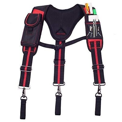 #ad Tool Belt Suspenders Construction Work Suspenders with Magnet Pocket Large $38.86