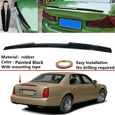 #ad 49.80quot; Universal Rubber Rear Trunk Spoiler Wing Fit For 2000 05 Cadillac DeVille $42.22