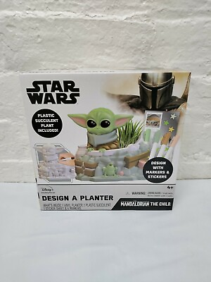#ad Star Wars Mandalorian Baby Yoda Design A Planter $10.00