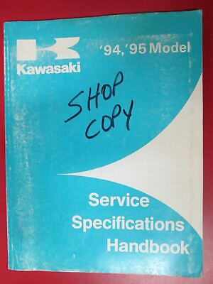 #ad 94 95 Kawasaki Service Specifications Handbook 1994 1995 $9.99