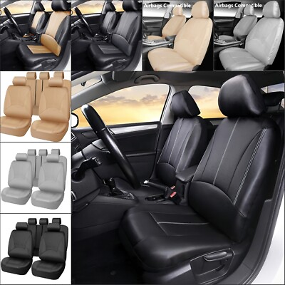 #ad For Honda Accord Civic CR V Pilot Clarity PU Leather Car Seat Cover Protector $36.90