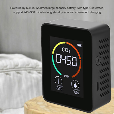 #ad #ad CO2 Meter Air Quality Monitor 400 5000PPM Sensor Carbon Dioxide Detector B2M9 $14.92