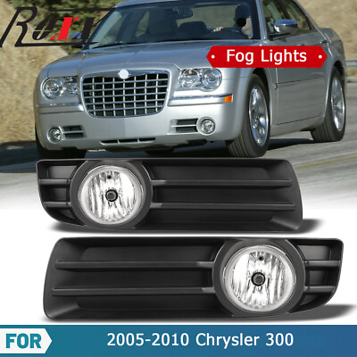 #ad Driving Bumper Fog Lights Lamps for 2005 2010 Chrysler 300 w Wiring Switch Kits $53.99