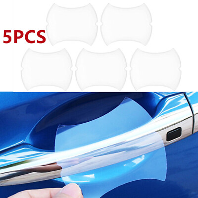 #ad 5pcs Car Sticker Door Handle Anti Scratch Waterproof Protector Film Accessories $4.90