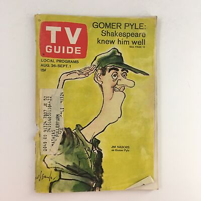 #ad TV Guide August 26 1967 #752 Jim Nabors as #x27;Gomer Pyle#x27; Los Angeles CA $13.45