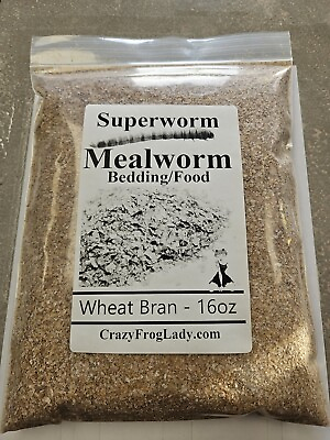 #ad Wheat Bran 16oz for Mealworm Superworms Wax Worm Food amp; Bedding. BULK DEALS $9.99