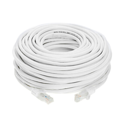 #ad CAT6e CAT6 Ethernet LAN Network RJ45 Patch Cable White 25FT 200FT Multipack LOT $784.49