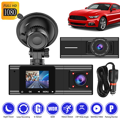 #ad HDR 1080P Dual Lens Car DVR Dash Camera Front amp; Rear Video Recorder Night Vision $48.98