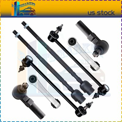 #ad Fit For 1995 1996 Cadillac DeVille Set Of 8 Front Rear Tie Rod End Sway Bar Link $72.39