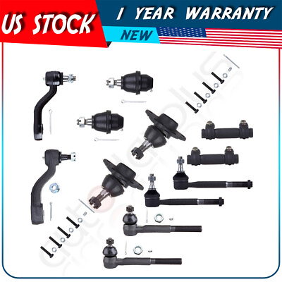 #ad For 1995 1997 GMC Yukon 12Pcs Ball Joints Steering Idler Pitman Arm Tie Rod End $76.18