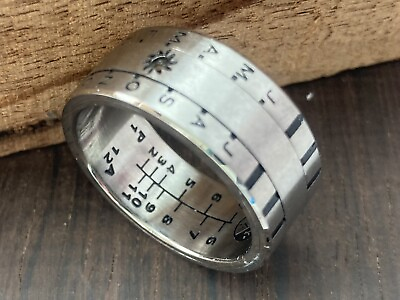 #ad Mens Sundial Ring Stainless Surgical Steel $23.00